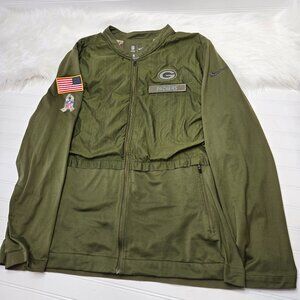 Nike Green Bay Packers Men's XXL 2XL Salute To Service Full Zip Light Jacket NFL